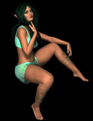 Mystical_ Elf_ Fantasy_ Render PNG image with transparent background