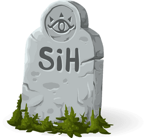 Mystical Eye Gravestone Illustration PNG image with transparent background