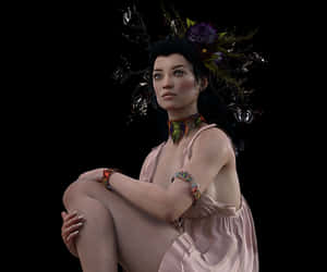 Mystical_ Forest_ Nymph_ Portrait PNG image with transparent background