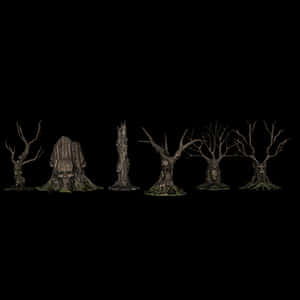 Mystical_ Forest_ Trees PNG image with transparent background