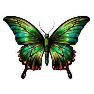 Mystical Green Butterfly Png 06202024 PNG Image