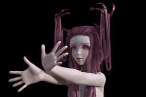 Mystical_ Horned_ Anime_ Character PNG with transparent background