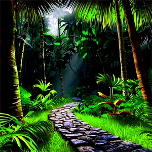 Mystical Jungle Path Png Pjs PNG Image