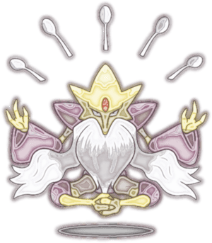 Alakazam Meditation PNG with transparent background