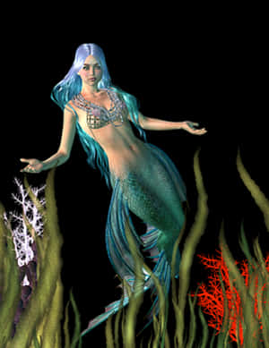 Mystical_ Mermaid_ Fantasy PNG image with transparent background
