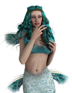 Mystical Mermaid Fantasy PNG Image