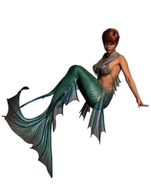 Mystical Mermaid Fantasy PNG Image