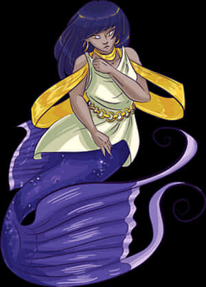 Mystical_ Mermaid_ Illustration PNG image with transparent background