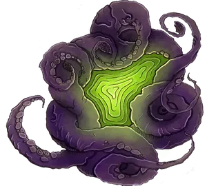 Mystical_ Octopus_ Energy_ Core_ Illustration.png PNG Image