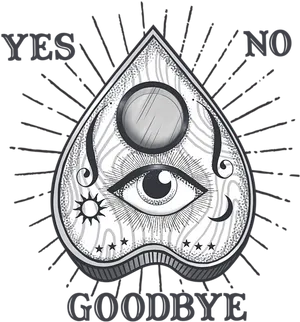 Mystical Planchette Design PNG Image