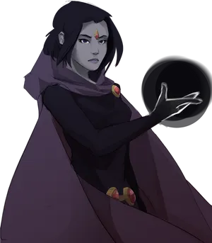 Mystical_ Sorceress_with_ Orb PNG Image