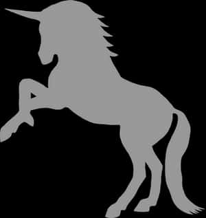 Mystical Unicorn Silhouette PNG image with transparent background