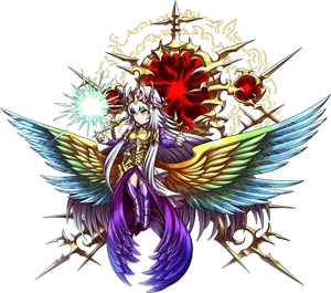 Mystical_ Winged_ Figure_with_ Aura PNG Image