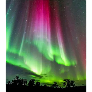 Mystifying Aurora Over Landscapes Png 54 PNG Image