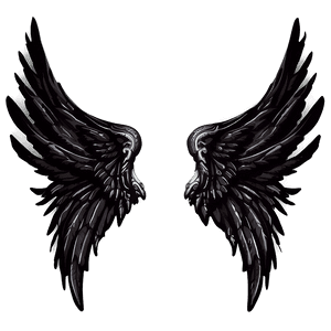 Mythical Black Angel Wings PNG 06232024 PNG image with transparent background