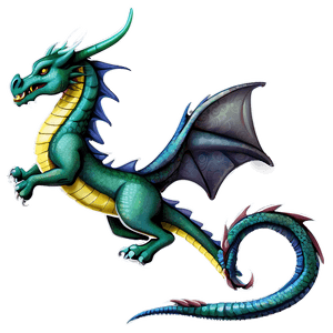 Mythical Dragon Illustration PNG 05032024 PNG image with transparent background