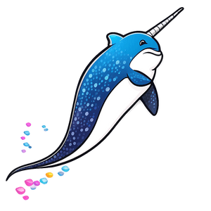 Mythical Narwhal Design PNG rke PNG image with transparent background