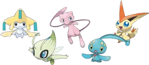 Mythical Pokemon Collection PNG Image