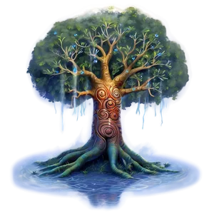 Mythical Tree Of Life In Mist Png 82 PNG Image