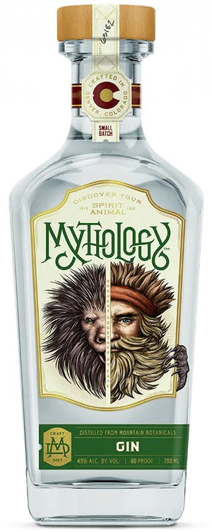 Mythology Gin Bottle Artwork PNG Image