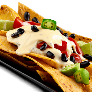 Nachos with Aioli Drizzle PNG jso97 PNG image with transparent background