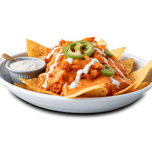 Nachos with Buffalo Chicken PNG ydr PNG with transparent background