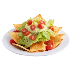 Nachos With Caesar Salad Topping Png Iwc72 PNG Image