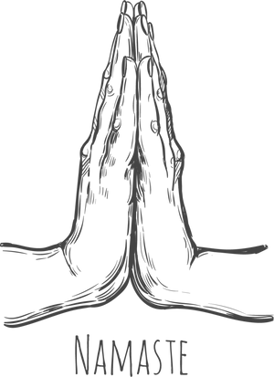 Namaste Greeting Hands Illustration PNG Image