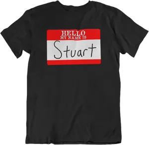 Name Tag T Shirt Stuart PNG Image