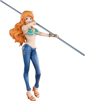 Nami One Piece Anime Character PNG Image