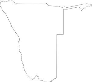 Namibia Outline Map PNG Image