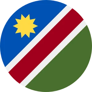 Namibian Flag Graphic PNG Image