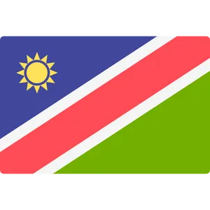 Namibian Flag Graphic PNG Image