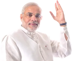 Narendra Modi Greeting Pose PNG Image