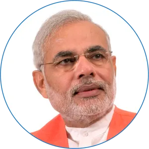 Narendra Modi Portrait PNG Image