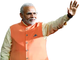 Narendra Modi Waving PNG Image