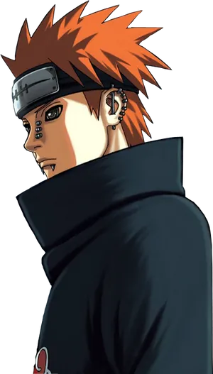 Naruto Character Pein Portrait PNG Image