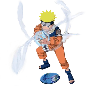 Naruto Performing Rasengan PNG Image