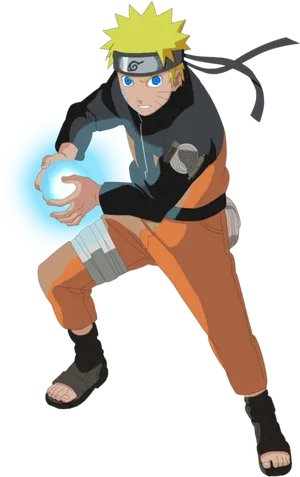 Naruto Rasengan Preparation PNG Image