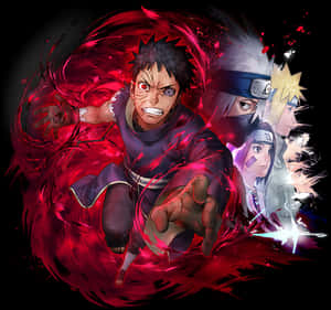 Naruto Team7and Obito Artwork PNG image with transparent background
