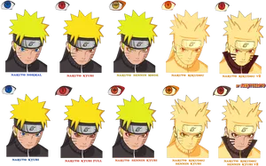 Naruto Transformationsand Eyes PNG Image