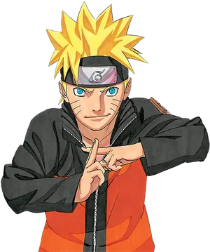 Naruto_ Uzumaki_ Anime_ Character_ Pose PNG Image