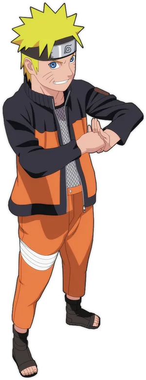 Naruto Uzumaki Character Pose PNG Image