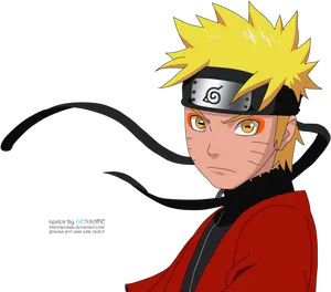 Naruto Uzumaki Portrait PNG Image