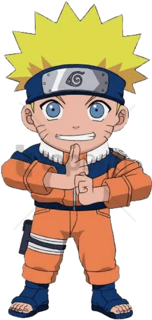 Naruto Uzumaki Ready For Action PNG Image