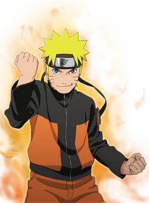 Naruto Uzumaki Readyfor Battle PNG Image