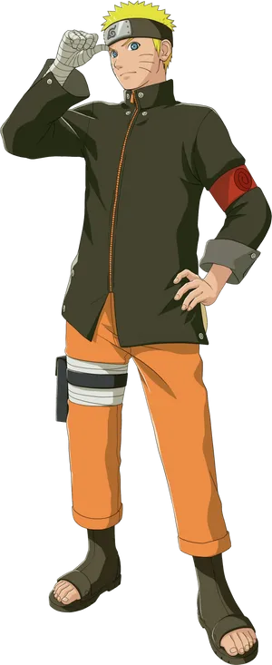 Naruto_ Uzumaki_ Standing_ Pose PNG Image