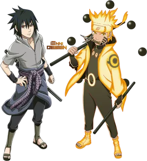 Narutoand Sasuke Fan Art PNG Image