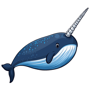 Narwhal and Whale Friends PNG vyq42 PNG image with transparent background