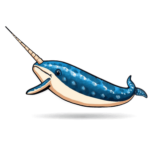 Narwhal in Coral Reef PNG oek66 PNG image with transparent background